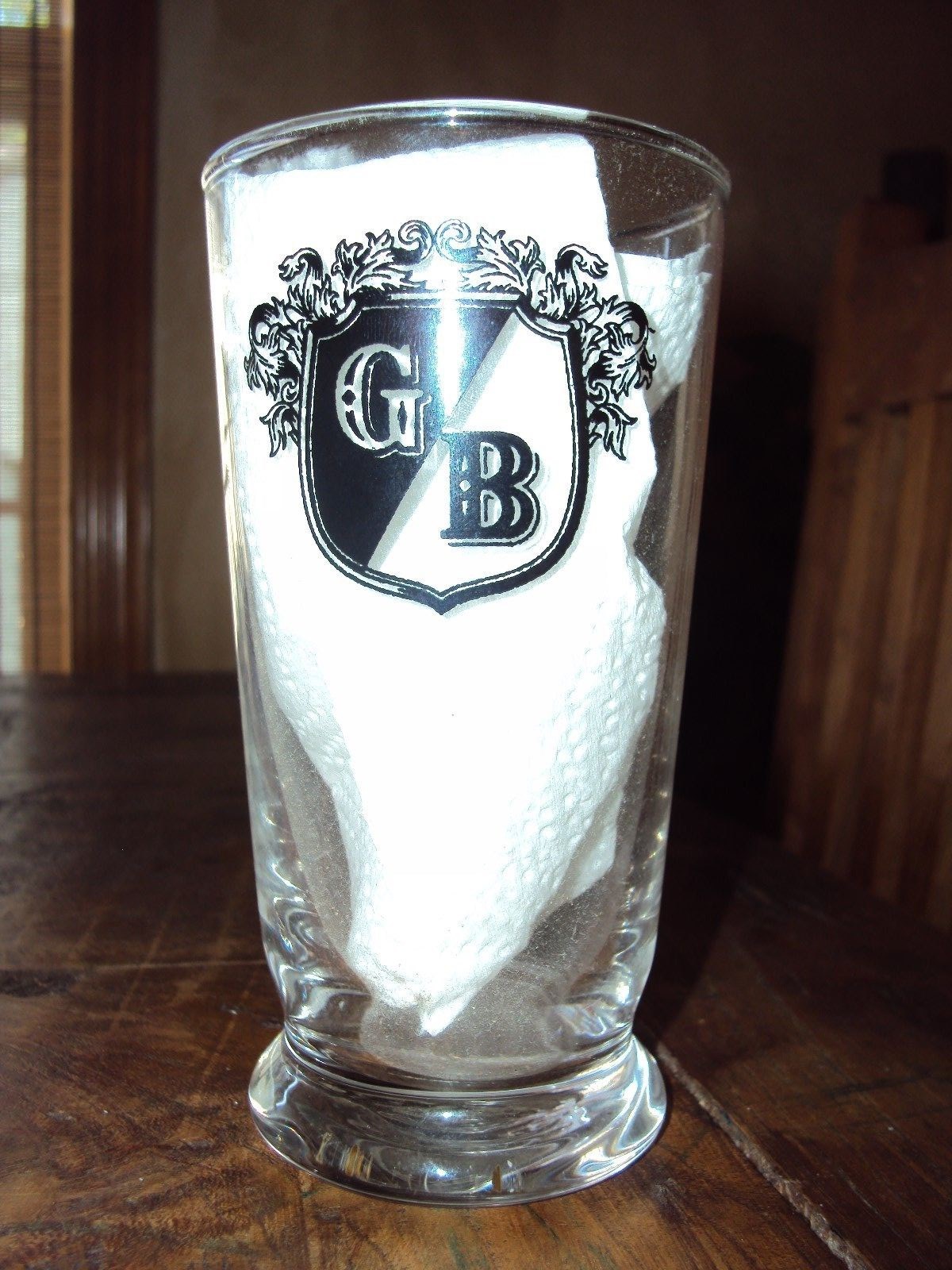 GRIESEDIECK BROS HEAVY BOTTOM BEER GLASS 5 1/4 BLACK ENAMEL eBay