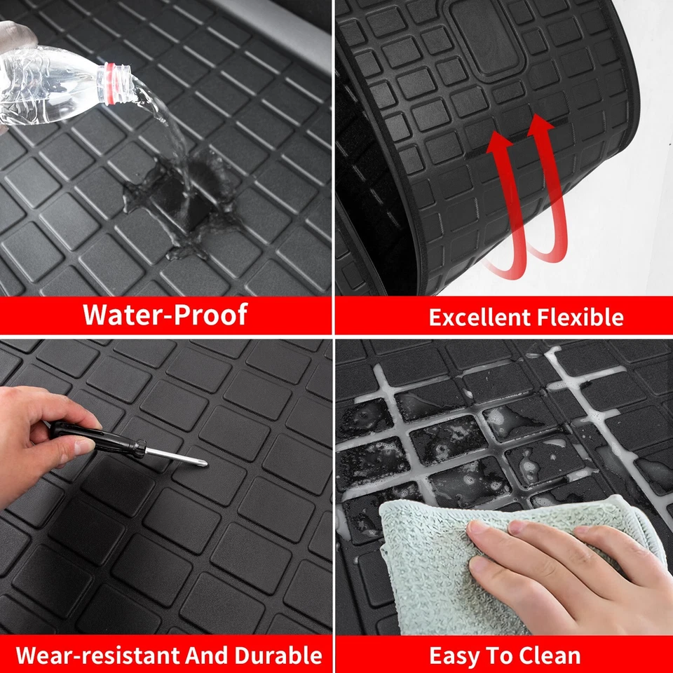 Tapetes de porta-malas traseiros Honda Pilot fit 2016-2023 com tapetes de encosto forros de carga TPE - Imagem 4 de 4