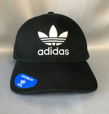 Adidas Black and White Snapback Adjustable Baseball Hat Logo with Spell Out