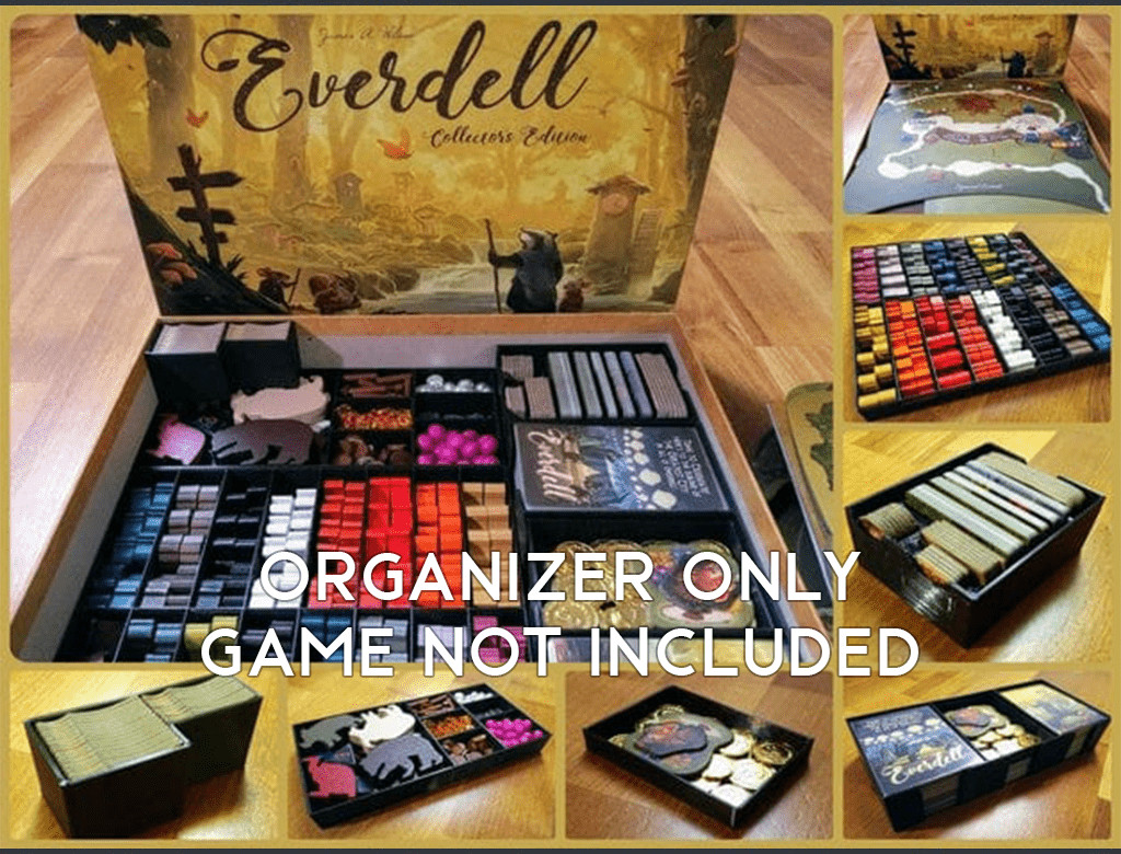 Everdell with first 3 Expansions Board Game Insert / Organizer 