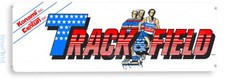 TIN SIGN Track & Field Arcade, 80's, Retro, Console, Marquee, Game Decor, C510