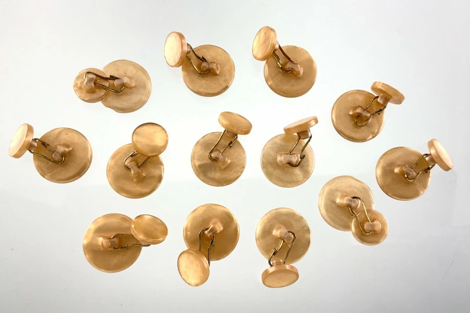 Vintage Molded Plastic Brown Garment Button .75in Set of 13 Marble Pattern 200B - Image 4 of 4