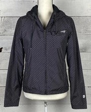 Orage Hooded Jacket Womens Xsmall Brown Stripe Waterproof Ski/snowboard Winter