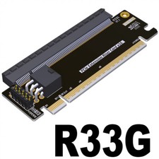 PCI-E x16 Half to Full Height Extension Riser Card with External Power Support