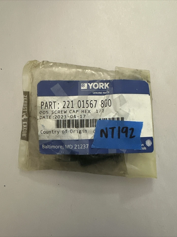 NUEVO York 005 Tapa de rosca hexagonal 1/2 221-01567-800 |NT192 Foto 4 de 4
