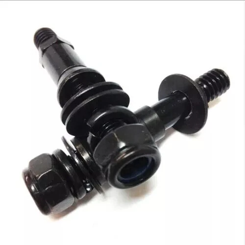 Tornillos de montaje adaptadores negros 2 piezas ajuste personalizado para espejos retrovisores Harley Davidson Foto 4 de 4