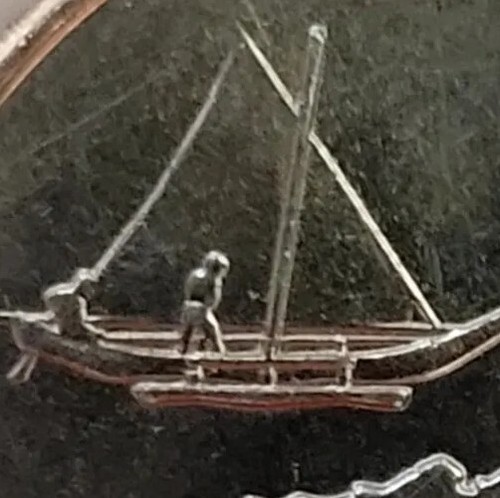 2009-D Guam Quarter Bizzare Reverse looks as Boat Man Urinnating Off BOAT