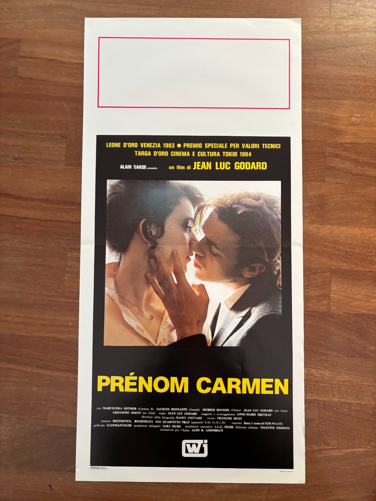 Locandina originale film Prénom Carmen (1983) - Regia di Jean-Luc Godard
