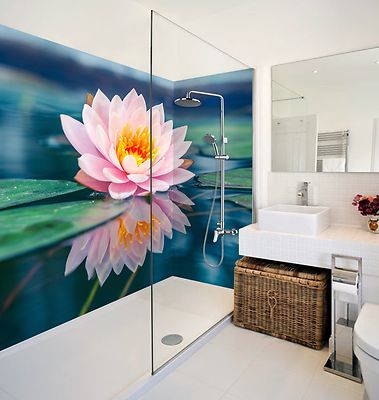 3D Lotus 45 Tapete Badezimmer Drucken Abziehbild Mauer Deco AJ WALLPAPER DE