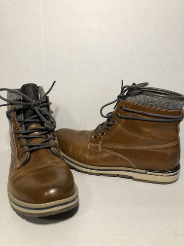 SONOMA MED Brown Leather Boots Shoes 