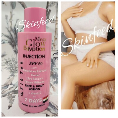 Mega glow egyptian face & body lotion 400mlx1  super     AUTHENTIC 