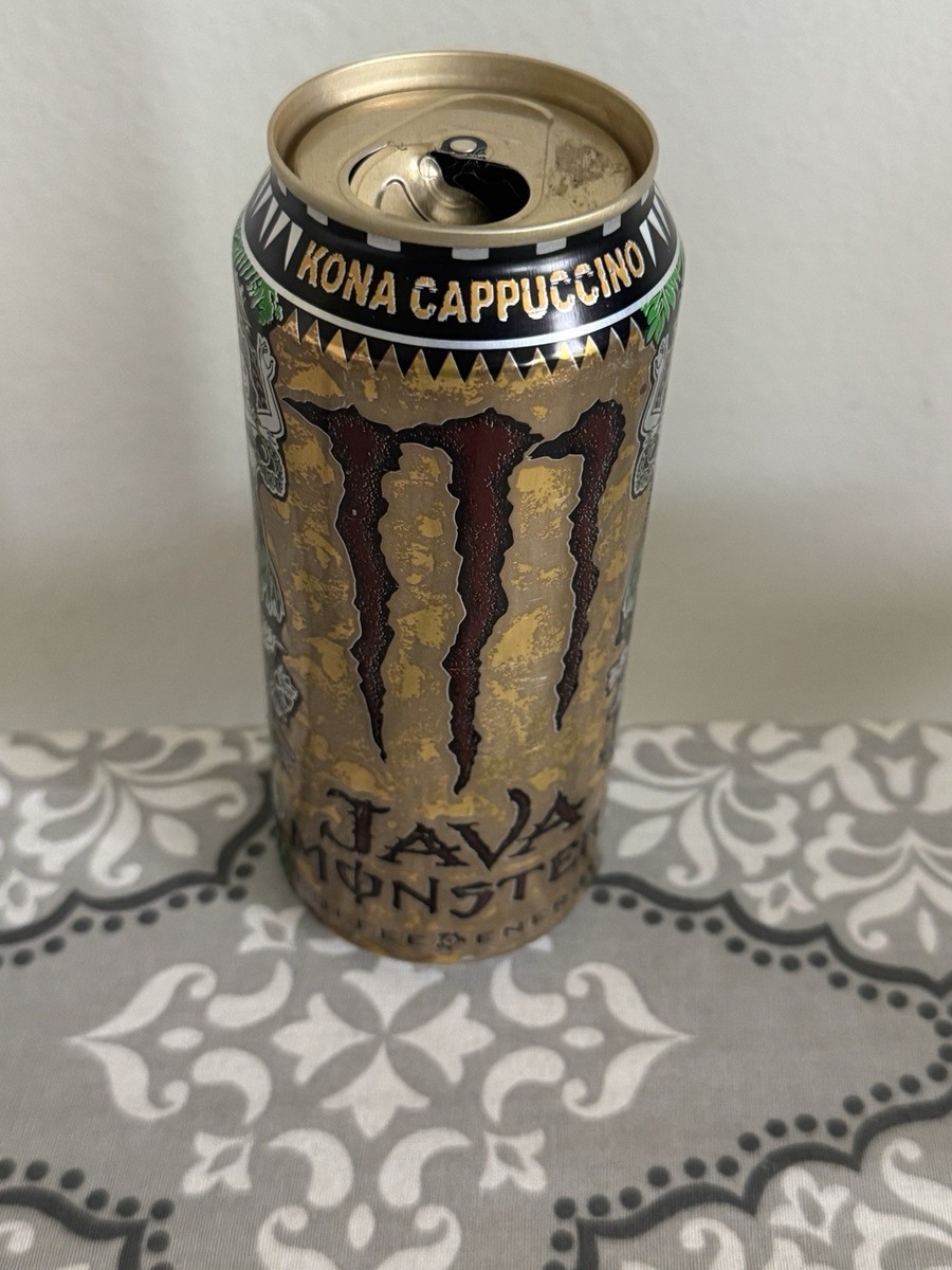 Monster Energy Java Kona Cappuccino 15oz Collectors Can Top Open