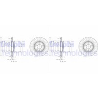 2X Delphi Bremsscheiben 257Mm BelÜFtet Vorne Passend FÜR CitroËN Evasion Jumpy