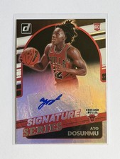 Ayo Dosunmu 2021-22 Panini Donruss SP Signature Series Autograph RC Holo twolve 