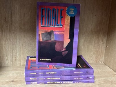 Finale: The Art of Music Notation 3.0 for Windows Books Vol. 1 -3 Plus Addendum