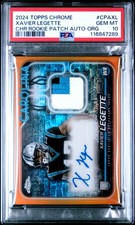 2024 TOPPS CHROME TOPPS CHROME RC PATCH AUTOS ORANGE XAVIER LEGETTE 15/25 PSA 10