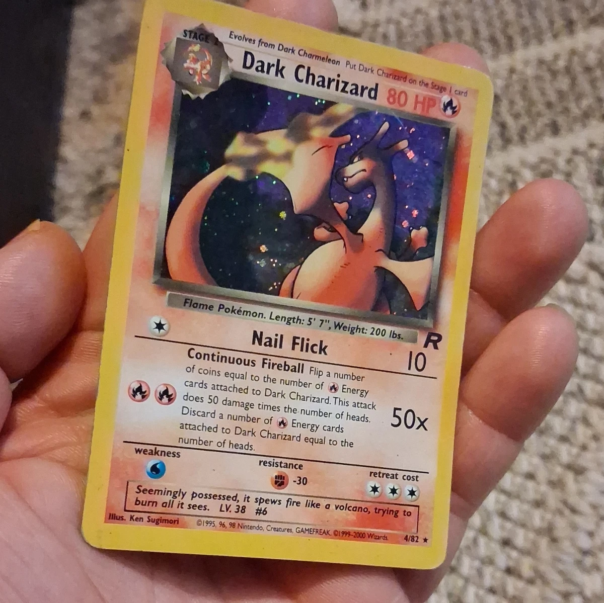 Darkness Charizard Pokémon TCG Team Rocket Individual Collectible