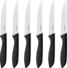 Steak Knife,Steak Knives Set of 6,Sharp Stainless Steel Steak Knifes Set,Premium