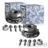2X Vaico RADLAGER-SATZ Vorne Hinten Passend FüR Fiat 500X Jeep Compass Renegade