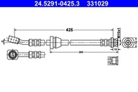 ATE Bremsschlauch 24.5291-0425.3 FüR Chevrolet Matiz Daewoo M200 M250 LPG M100