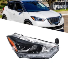 For Nissan Kicks SR 2018-2019-2020 Front Headlight Right Side Black LED&Halogen