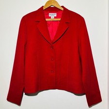 Pendleton Red Wool 3 Button Down Workwear Blazer  Size 16