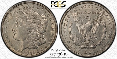 1921-S Morgan Silver Dollar PCGS XF45 VAM-9 Doubled Profile Left Stars Variety