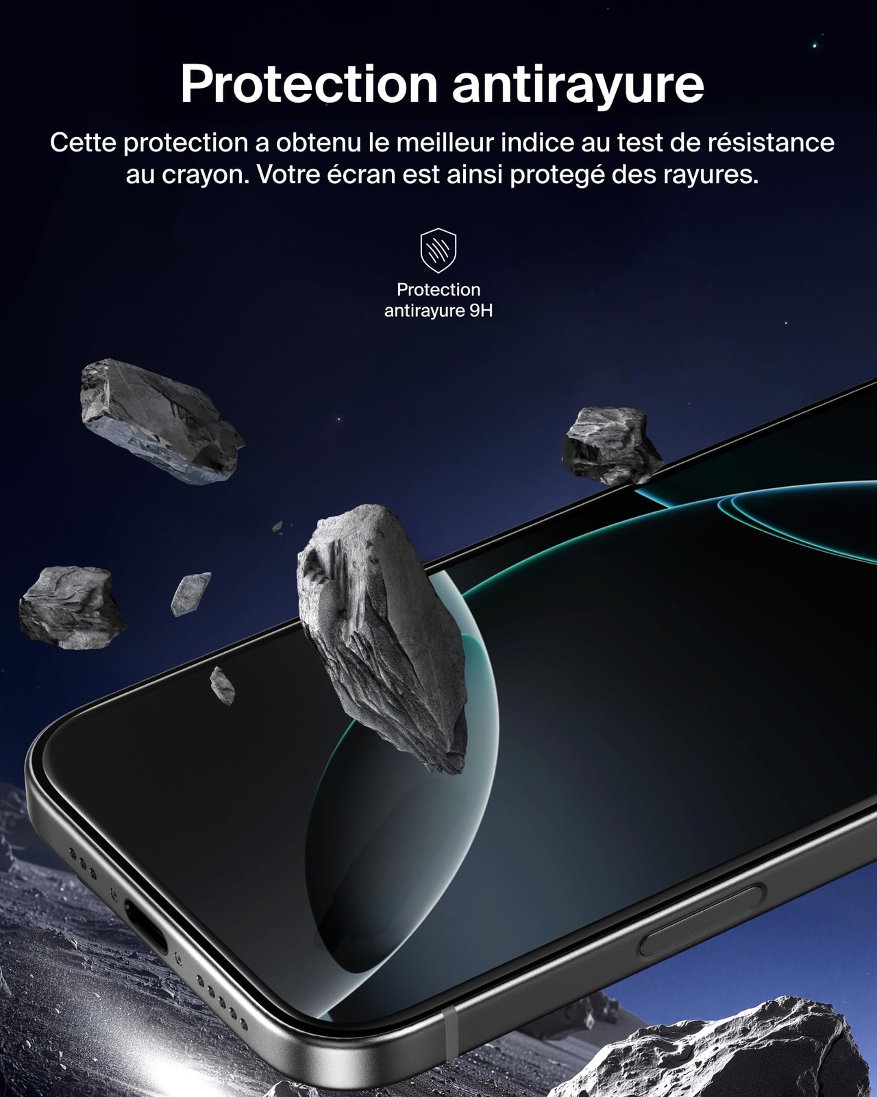 Vitre Protection iPhone Air UltraGlass 2 Ultra Résistante Anti Rayures - 3