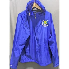 North End Men's XL Waterproof Windbreaker Jacket B ue Black Hooded  Master Logo