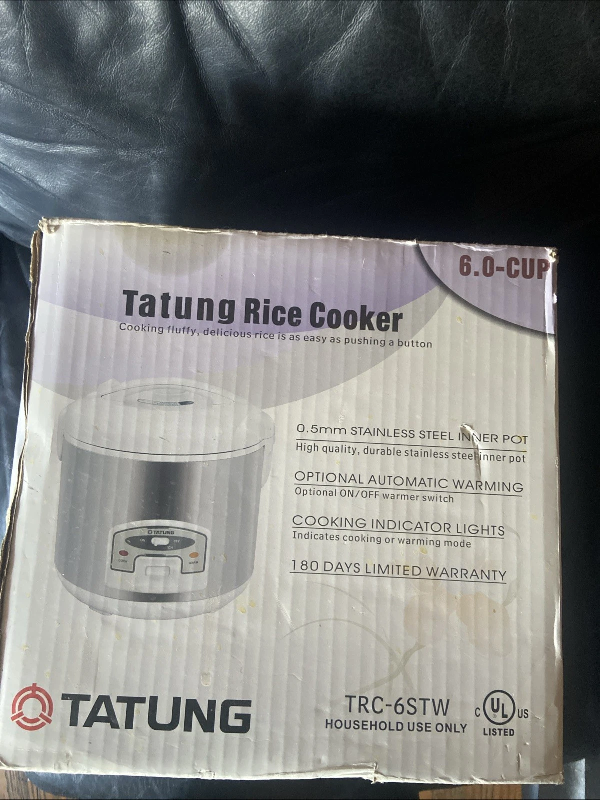 NEW IN BOX Tatung – TRC-6STW 6.0 Cup Direct Heat Rice Cooker ( Damage Box)
