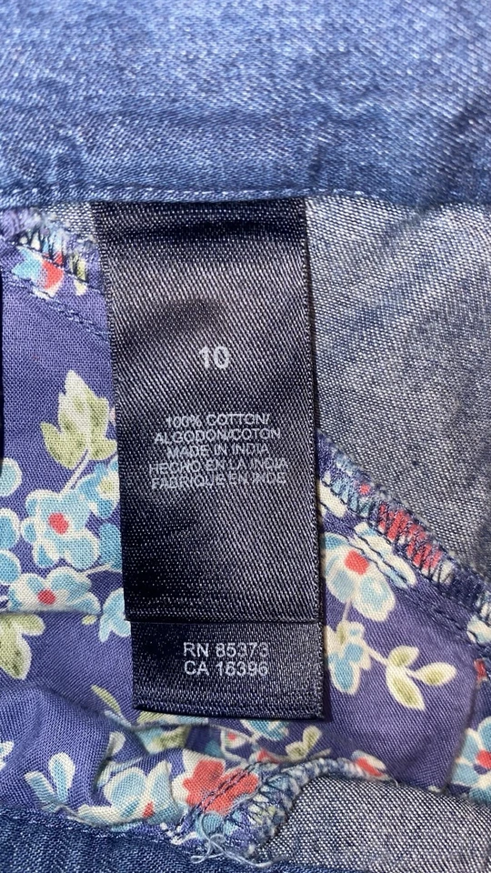 Saia Maxi Feminina Y2K Anos 90 Azul Patchwork Denim Western Retro Cottage Boho Tamanho 10 - Imagem 4 de 4