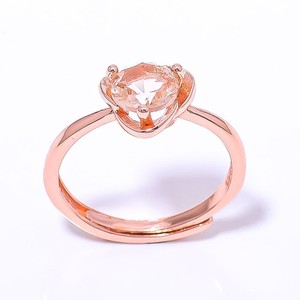 Authentic Morganite Quartz Rose Gold Plated Ring s.Adjst RC7382-3_2