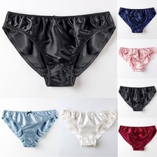 Women Satin Mulberry Silk Sexy Briefs Panties Ladies Lingerie Underwear Knickers