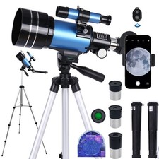 300mm Astronomical Telescope 150X with Phone Adapter Barlow Lens for Kids Gift