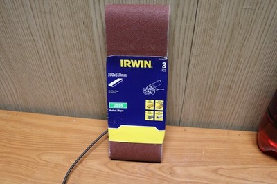 Irwin 100 mm x 610 mm Bandschleifer Schleifbänder 3er Pack 120er Körnung
