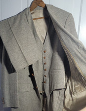 70s VTG Botany 500 3 Piece Tweed Wool Suit Fleck Vest Jacket 42R ACWA Union USA