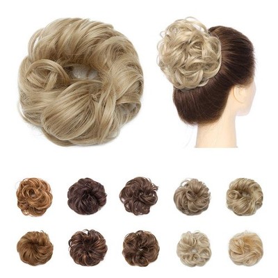 Hochsteckfrisuren Dutt Haarteil, Gelockt, Hitzebeständig, Hair Extensions Blond