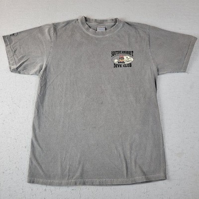 Vintage Crazy Shirts Hawaii Southernmost Dive Club Key West T-Shirt Gray Mens M