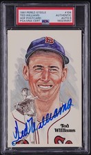 Ted Williams Signed 1981 Perez-Steele Postcard HOF Graded PSA 9 AUTHENTIC AUTO
