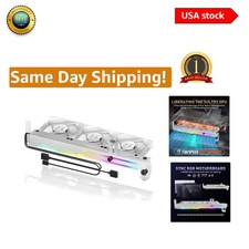 Efficient GPU Cooler with ARGB LED  Three High Airflow Fans   White Finish