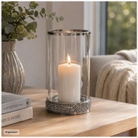 Kerzenhalter Zylinder Mit Diamanteffekt Windlicht Hti-Living
