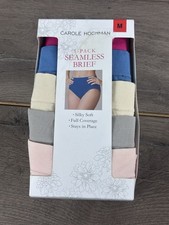 Carole Hochman Seamless Brief 5-Pack Women's Underwear.Multicolor, Size Medium.