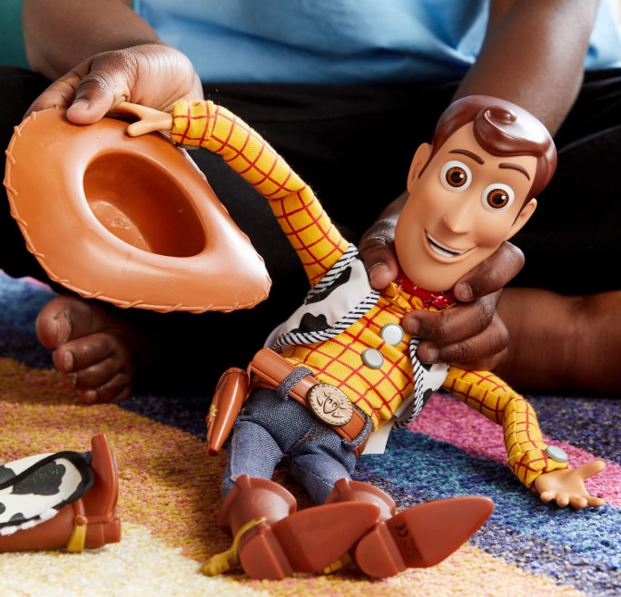 Disney Store Official Sheriff Woody Talking Action Figure from Toy Story 16"