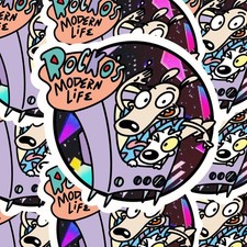 Rockos Modern Life. Vinyl sticker, cartoon, tvshow, 90s show