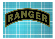 Ranger Tab All Weather Vinyl Sticker Multiple Sizes Us Army Low Viz Ranger Decal