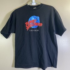 Vintage 90s Planet Hollywood Las Vegas Shirt Mens XL Made in USA Black Graphic