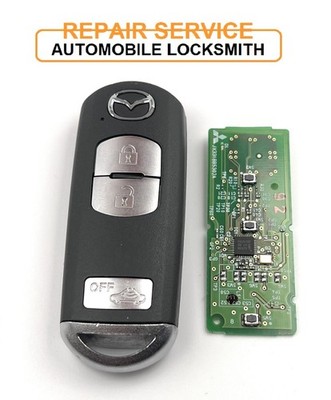 Reparatur Service für Mazda 3 5 6 MK3 MX-5 3 Tasten Smart Fernbedienung Schlüsselanhänger Reparatur Fix