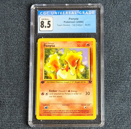 Ponyta (1st Edition) graded CGC 8.5 for sale on eBay