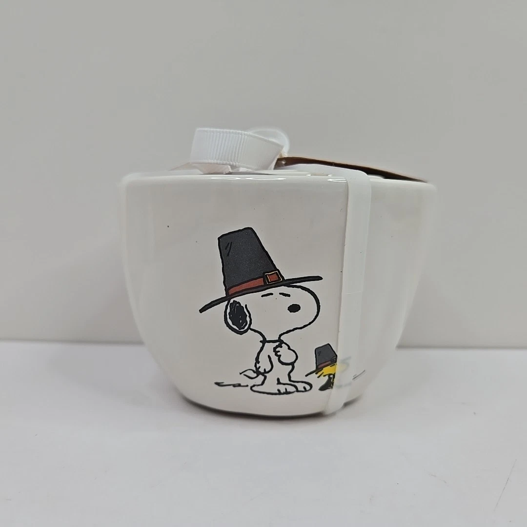 Rae Dunn Set of 4 Peanuts Snoopy and Woodstock Thanksgiving Measuring Cups NWT
