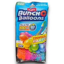 Zuru Bunch O Balloons - 100 Water Balloons Assorted Colors - Tropical Party  